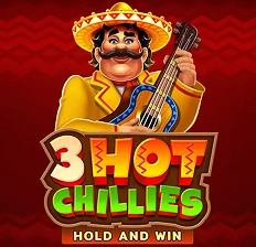 3 Hot Chillies Hold and Win spicy Mexican mariachi slot thumbnail at Crowngreen casino
